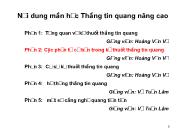 Bài giảng Phần 2: Các phần tử cơ bản trong kỹ thuật thông tin quang (tiếp theo)