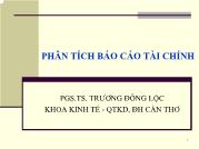 Bài giảng Phân tích Báo cáo tài chính - Trương Đông Lộc