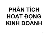 Bài giảng Phân tích hoạt động kinh doanh (tiết 1)