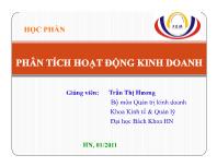 Bài giảng Phân tích hoạt động kinh doanh (tiết 3)