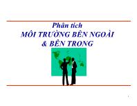 Bài giảng Phân tích môi trường bên ngoài và bên trong (tiếp)