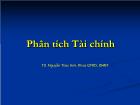 Bài giảng Phân tích tài chính - Nguyễn Thục Anh