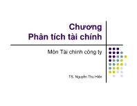 Bài giảng Phân tích tài chính (tiếp)