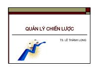 Bài giảng Quản lý chiến lược - Lê Thành Long (tiếp)