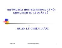 Bài giảng Quản lý chiến lược (tiếp theo)