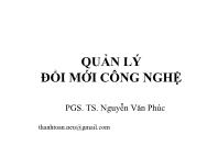 Bài giảng Quản lý đổi mới công nghệ (tiếp)