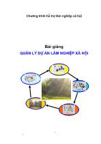 Bài giảng Quản lý dự án lâm nghiệp xã hội