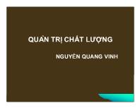 Bài giảng Quản trị chất lượng - Nguyễn Quang Vinh