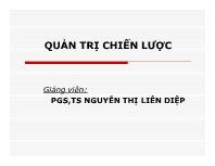 Bài giảng Quản trị chiến lược - Nguyễn Thị Liên Diệp