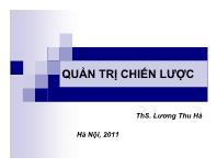 Bài giảng Quản trị chiến lược (tiết 1)