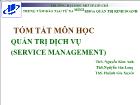 Bài giảng Quản trị dịch vụ (service management)