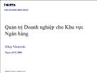 Bài giảng Quản trị doanh nghiệp cho khu vực ngân hàng