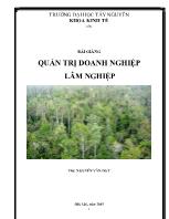 Bài giảng Quản trị doanh nghiệp lâm nghiệp