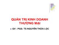 Bài giảng Quản trị kinh doanh thương mại (tiếp)