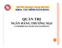 Bài giảng Quản trị ngân hàng thương mại (tiếp theo)