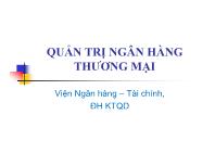 Bài giảng Quản trị ngân hàng thương mại (tiếp)