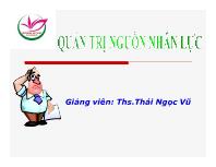 Bài giảng Quản trị nguồn nhân lực (tiết 1)