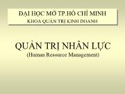 Bài giảng Quản trị nhân lực (human resource management)