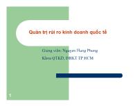 Bài giảng Quản trị rủi ro kinh doanh quốc tế