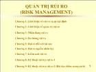 Bài giảng Quản trị rủi ro (risk management)