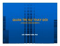 Bài giảng Quản trị sự thay đổi (change management)