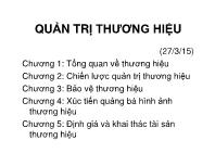 Bài giảng Quản trị thương hiệu (tiếp)