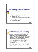 Bài giảng Quản trị vốn lưu động (tiếp)