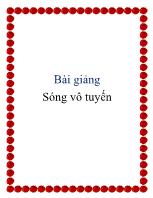 Bài giảng Sóng vô tuyến