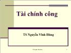 Bài giảng Tài chính công - Nguyễn Vĩnh Hùng