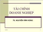 Bài giảng Tài chính doanh nghiệp - Nguyễn vĩnh hùng