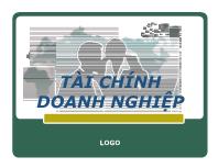 Bài giảng Tài chính doanh nghiệp (tiếp theo)