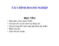 Bài giảng Tài chính doanh nghiệp (tiết 1)