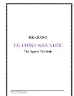 Bài giảng Tài chính nhà nước