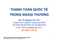 Bài giảng Thanh toán quốc tế trong ngoại thương