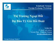 Bài giảng Thị trường ngoại hối dự báo tỷ giá hối đoái - Vũ Đức Hải