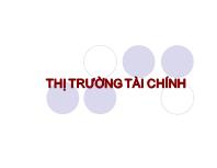 Bài giảng Thị trường tài chính - (tiết 2)