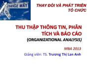 Bài giảng Thu thập thông tin, phân tích và Báo cáo (organizational analysis)