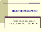 Bài giảng Thuê tài sản (leasing)