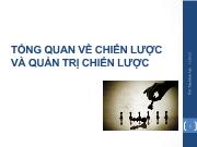 Bài giảng Tổng quan về chiến lược và quản trị chiến lược