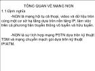 Bài giảng Tổng quan về mạng ngn