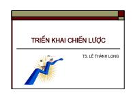 Bài giảng Triển khai chiến lược - Lê Thành Long