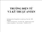 Bài giảng Trường điện từ và kỹ thuật anten