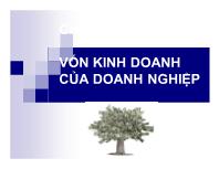 Bài giảng Vốn kinh doanh của doanh nghiệp (tiếp)