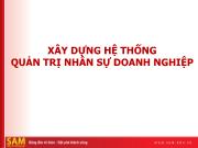 Bài giảng Xây dựng hệ thống quản trị nhân sự doanh nghiệp