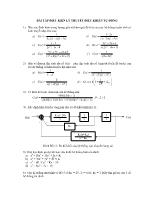 Bài tập điều kiện lý thuyết điều khiển tự động