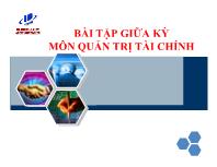 Bài tập giữa kỳ môn quản trị tài chính