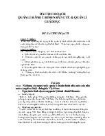 Bài thu hoạch quản lí hành chính nhà nước và quản lí giáo dục