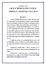 Bài Tiểu luận lịch sử hình thành và phát triển của phạm trù vật chất