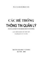 Các hệ thống thông tin quản lý