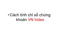 Cách tính chỉ số chứng khoán VN Index